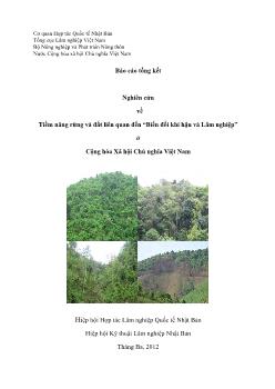 Báo cáo tổng kết Nghiên cứu về Tiềm năng rừng và đất liên quan đến “Biến đổi khí hậu và Lâm nghiệp” ở Cộng hòa Xã hội Chủ nghĩa Việt Nam
