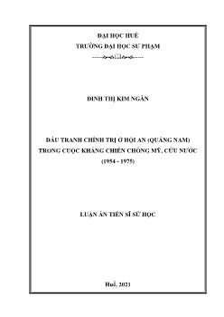 Đấu tranh chính trị ở Hội An (quảng nam) trong cuộc kháng chiến chống Mỹ, cứu nước (1954 - 1975)