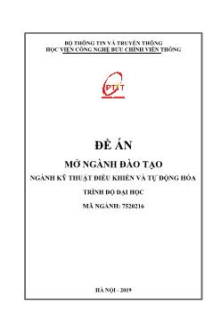 Đề án mở ngành đào tạo - Kỹ thuật điều khiển và tự động hóa