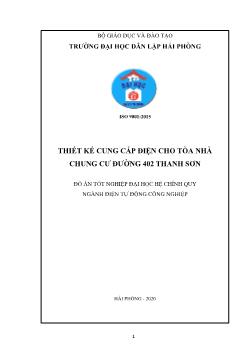 Đồ án Thiết kế cung cấp điện cho tòa nhà chung cư đường 402 Thanh Sơn