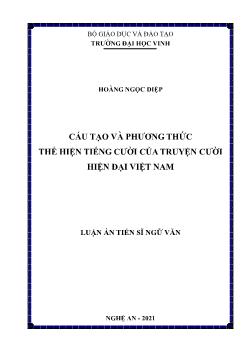 Luận án Cấu tạo và phương thức thể hiện tiếng cười của truyện cười hiện đại Việt Nam