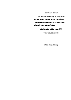 Luận án Chất lượng xây dựng đội ngũ chủ nhiệm bộ môn ở khoa khoa học xã hội và nhân văn thuộc các học viện, trường sĩ quan quân đội hiện nay