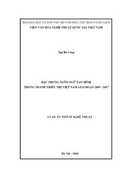 Luận án Đặc trưng ngôn ngữ tạo hình trong tranh thiếu nhi Việt Nam giai đoạn 2009 - 2017