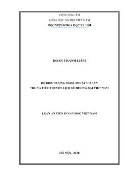 Luận án Hệ biểu tượng nghệ thuật cơ bản trong tiểu thuyết lịch sử đương đại Việt Nam