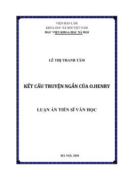 Luận án Kết cấu truyện ngắn của O.henry