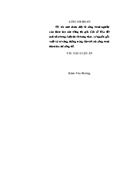 Luận án Nâng cao chất lượng đội ngũ Báo cáo viên ở các binh đoàn chủ lực trong Quân đội nhân dân Việt Nam hiện nay