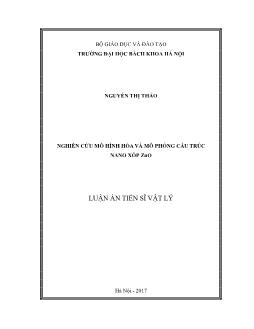 Luận án Nghiên cứu mô hình hóa và mô phỏng cấu trúc nano xốp zno