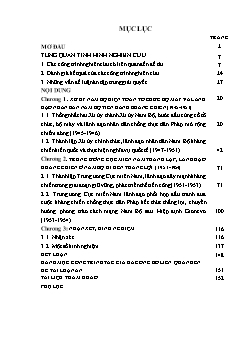 Luận án Quá trình xây dựng tổ chức và hoạt động của xứ ủy nam bộ và trung ương cục miền nam từ năm 1945 đến năm 1954