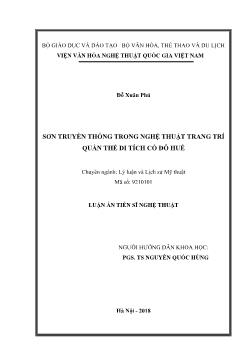 Luận án - Sơn truyền thống trong nghệ thuật trang trí quần thể di tích cố đô Huế