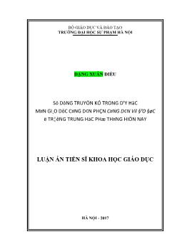 Luận án Sử dụng truyện kể trong dạy học môn giáo dục công dân phần công dân với đạo đức ở trường trung học phổ thông hiện nay