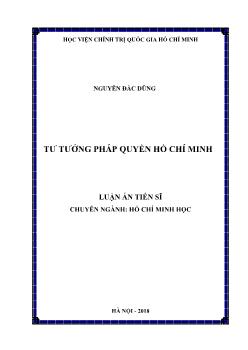 Luận án Tư tưởng pháp quyền Hồ Chí Minh