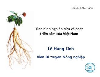 Tình hình nghiên cứu và phát triển sâm của Việt Nam