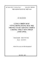 Tóm tắt Luận án - Làng chiến đấu vùng đồng bằng bắc bộ trong cuộc kháng chiến chống thực dân pháp (1945 - 1954)