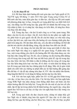 Tóm tắt Luận án - Mô hình câu hỏi dạy học đọc hiểu văn bản nghị luận trong chương trình Ngữ văn trung học