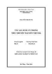 Tóm tắt Luận văn - Tác giả hàm ẩn trong tiểu thuyết Nguyễn Việt Hà