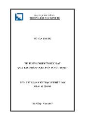 Tóm tắt Luận văn - Tư tưởng nguyễn đức đạt qua tác phẩm “Nam sơn tùng thoại”