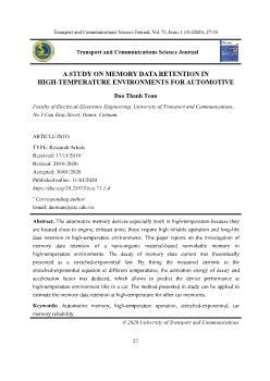 A study on memory data retention in high-Temperature environments for automotive