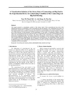 A visualization solution of the stress state of connecting - Rod big end in the experimental device for lubricating condition of the connecting - Rod big end bearing