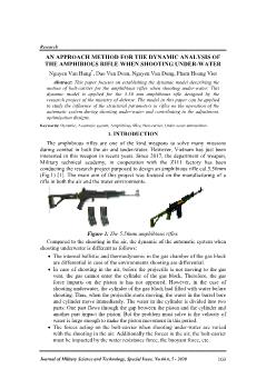 An approach method for the dynamic analysis of the amphibious rifle when shooting under - Water