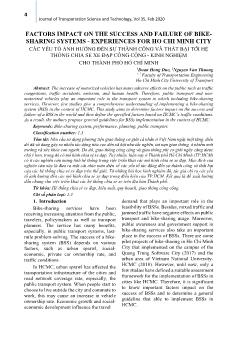 Các yếu tố ảnh hưởng đến sự thành công và thất bại tới hệ thống chia sẻ xe đạp công cộng - Kinh nghiệm
