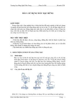 Chi tiết máy - Bài 1: Sử dụng máy xọc đứng