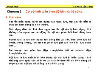 Cơ học máy - Chương 2: Cơ sở tính toán theo độ bền và độ cứng