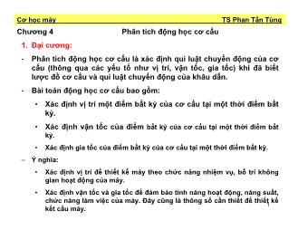 Cơ học máy - Chương 4: Phân tích động học cơ cấu