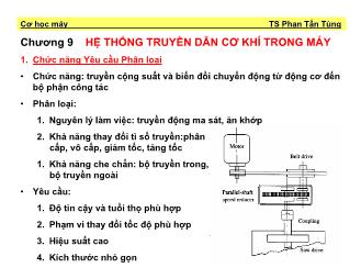 Cơ học máy - Chương 9: Hệ thống truyền dẫn cơ khí trong máy