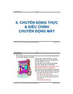 Cơ học máy - Chuyển động thực và điều chỉnh chuyển động máy