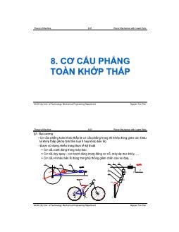 Cơ học máy - Cơ cấu phẳng toàn khớp thấp