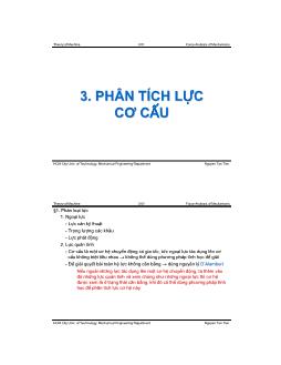 Cơ học máy - Phân tích lực cơ cấu