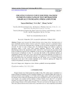 Creating fatigue curve for steel machine elements using fatigue test method with gradually increasing stress amplitude