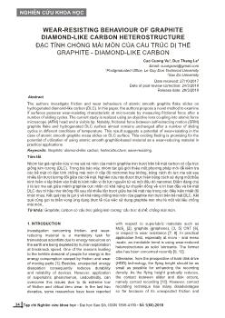 Đặc tính chống mài mòn của cấu trúc dị thể graphite - Diamond-like carbon