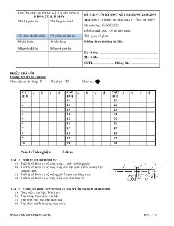 Đề thi cuối kỳ học kỳ I - Môn: Bảo trì bảo dưỡng máy công nghiệp - Mã đề: 2Q