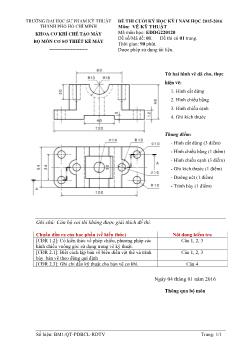 Đề thi cuối kỳ học kỳ I - Môn: Vẽ kỹ thuật