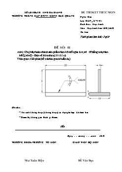 Đề thi kết thúc môn nghề: Hàn (cơ bản)