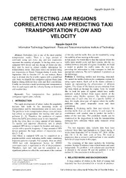 Detecting jam regions correlations and predicting taxi transportation flow and velocity