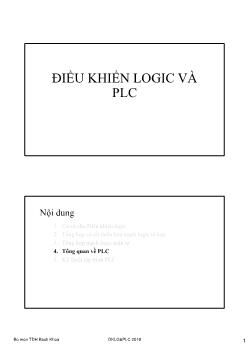 Điều khiển logic và PLC - Tổng quan về PLC