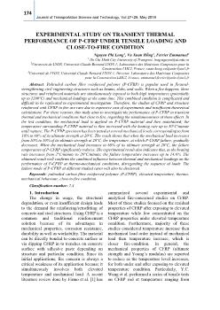 Experimental study on transient thermal performance of P - Cfrp under tensile loading and close - to - fire condition