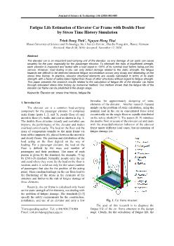 Fatigue life estimation of elevator car frame with double floor by stress time history simulation