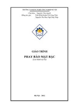 Giáo trình Phay bào mặt bậc