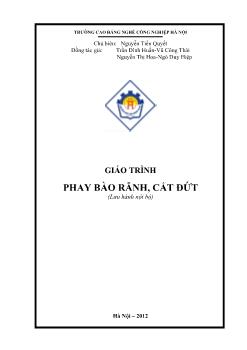 Giáo trình Phay bào rãnh, cắt đứt