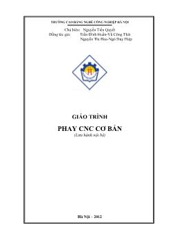 Giáo trình Phay CNC cơ bản