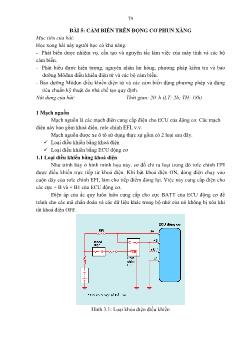 Giáo trình SCBD điện động cơ xăng - Bài 5: Cảm biến trên động cơ phun xăng