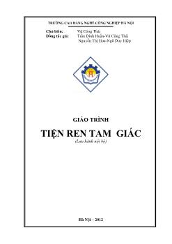 Giáo trình Tiện ren tam giác