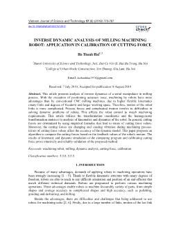 Inverse dynamic analysis of milling machining robot: application in calibration of cutting force