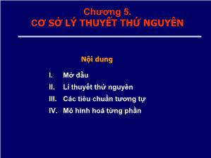 Kĩ thuật thủy khí - Chương 5: Cơ sở lý thuyết thứ nguyên