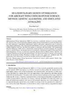 Multidiscilinary design optimization for aircraft wing using response surface method, genetic algorithm, and simulated annealing