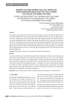 Nghiên cứu ảnh hưởng của các thông số công nghệ đến năng suất và chất lượng cắt vải khi cắt bằng tia laze