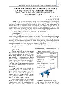 Nghiên cứu cải tiến dây chuyền vận chuyển đa cầu trục sử dụng bộ logic khả trình PLC